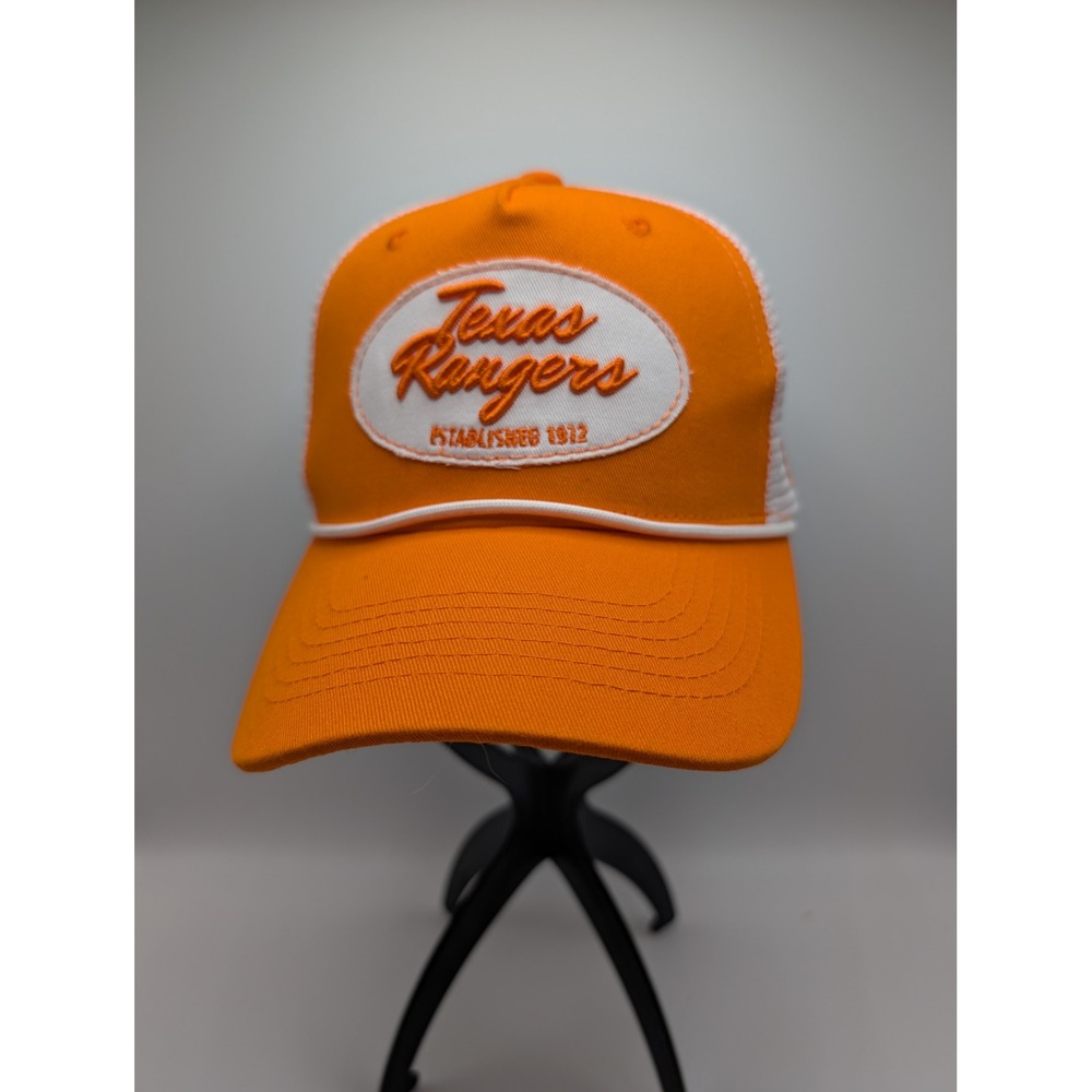 Melonwear Texas Rangers Whataburger Trucker Hat Orange White Snapback Mesh Cap